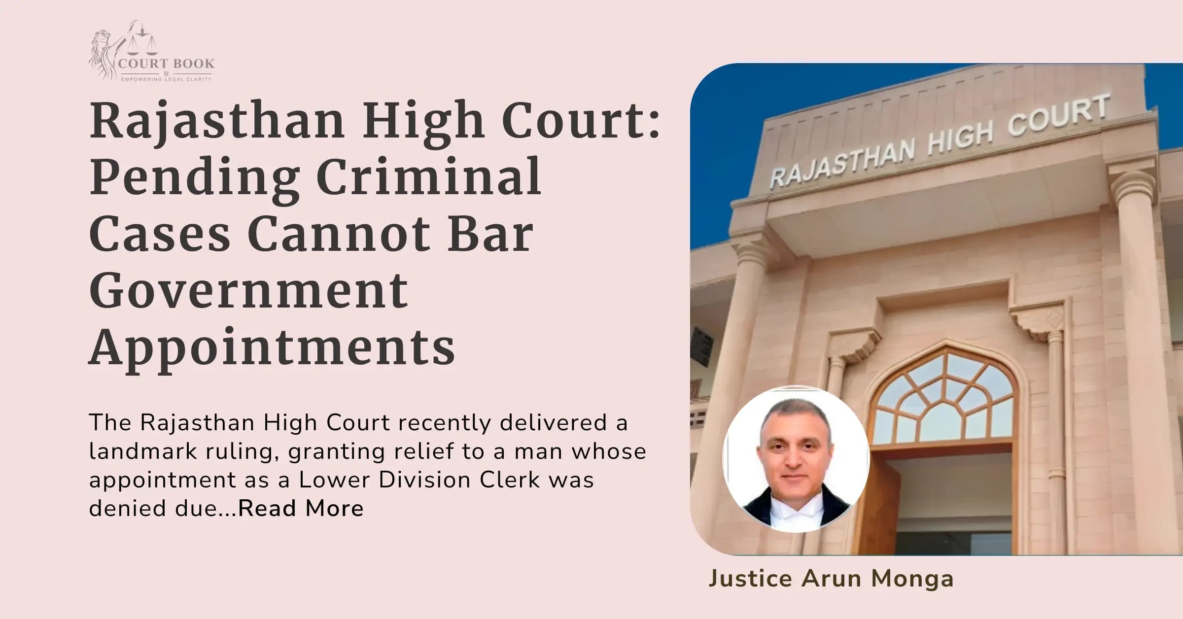 Rajasthan High Court: Pending Criminal Cases Cannot Bar Government Appointments